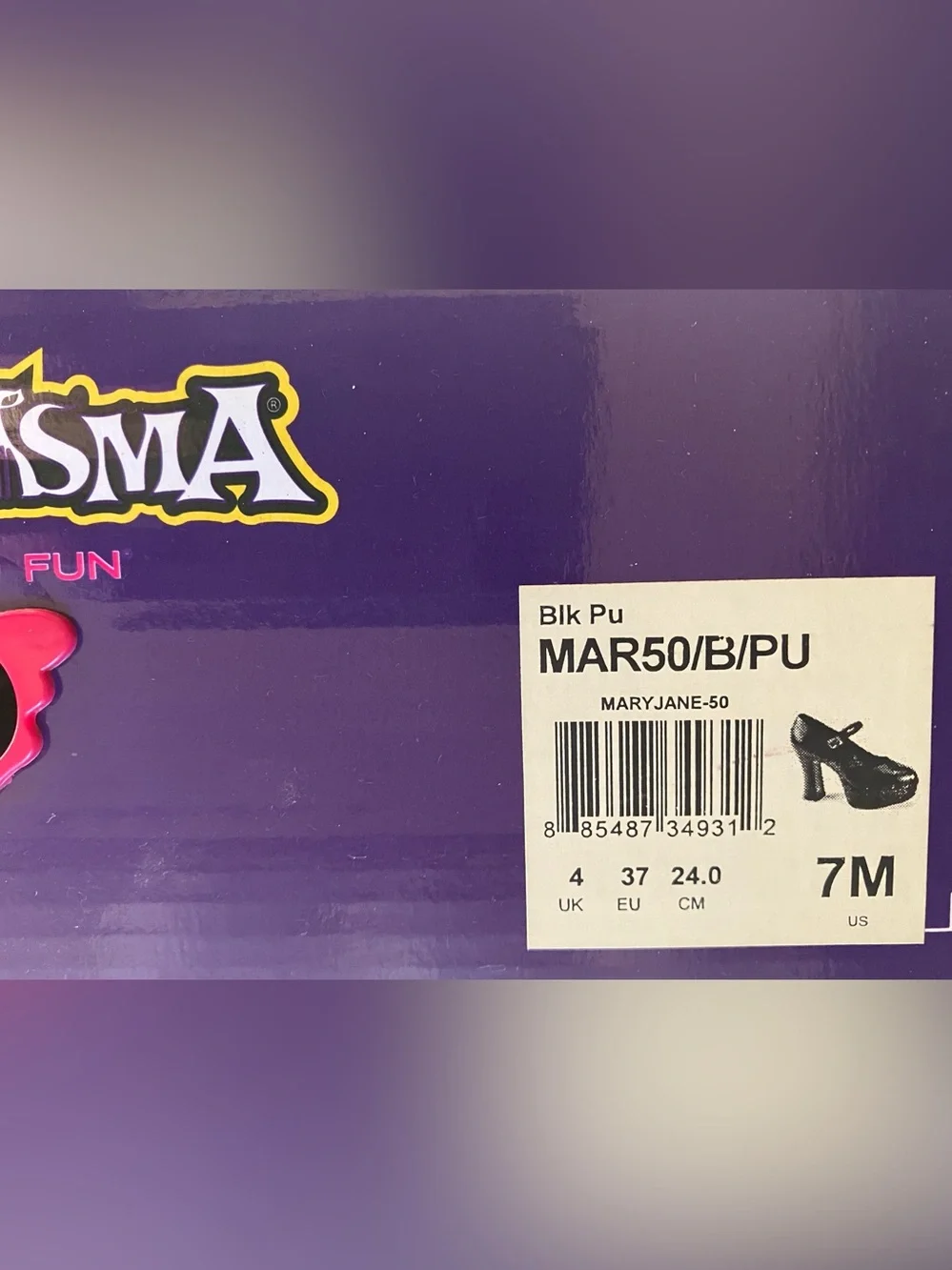 Funtasma Matte Black Platform Mary Jane Heels Halloween Cosplay